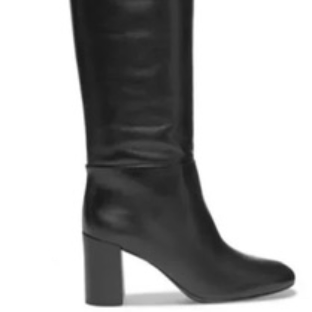 Mercedes Castillo Women’s Emmett Boots US 8, Black Leather, Knee high, High Heel